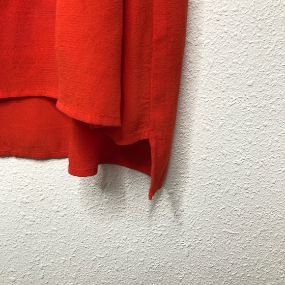 TopShop Red/ Orange V-neck Slip Dress Size 12 - Picture 5 of 6